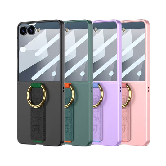 Samsung Galaxy Z Flip7 5G - Integrated Ultrathin Shockproof Phone Case with Ring Wrist Strap