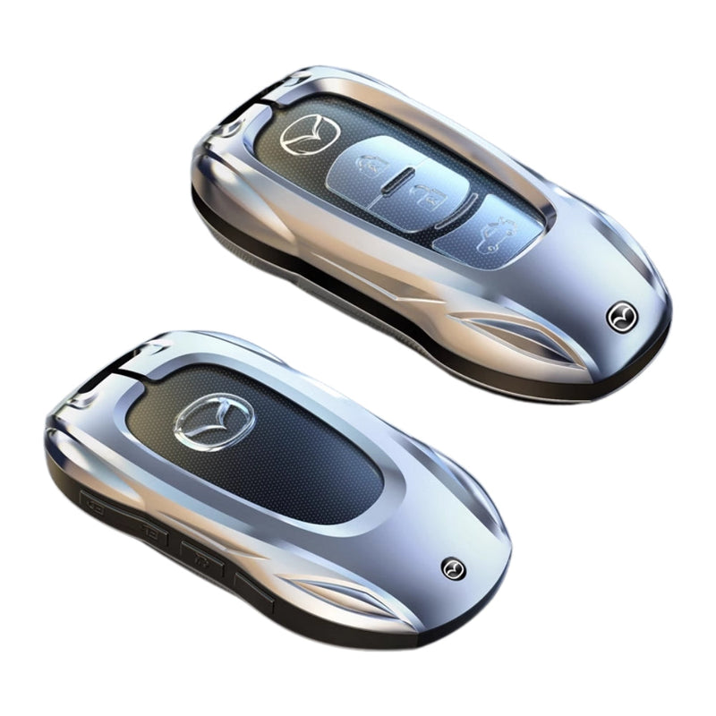 Load image into Gallery viewer, Mazda Stylish Metal Car Key Fob Case Cover For CX-5, CX-3, CX-30, CX-8, MX-5, Mazda3,6
