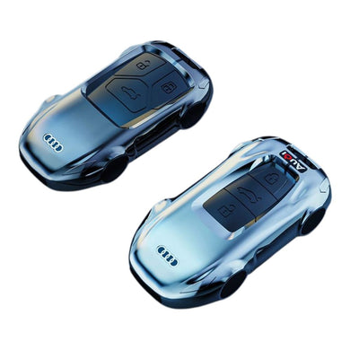 Audi Zinc Alloy Silicone Car Key Fob Case Cover For A3, A4, A5, A6, A8, Q2, Q5, Q7, Q8, e-tron