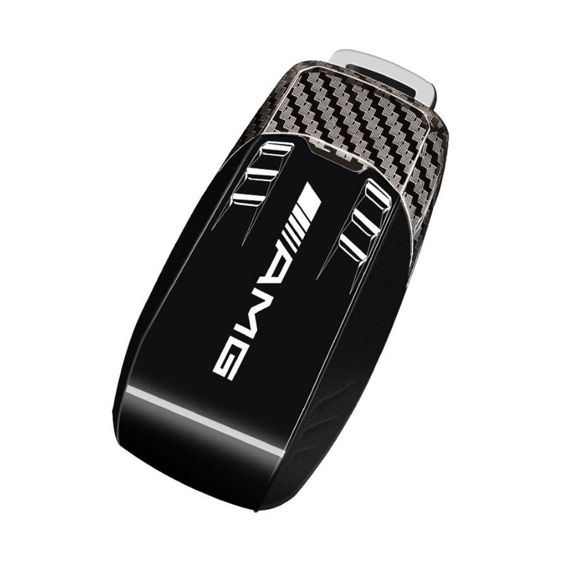 Load image into Gallery viewer, Mercedes Benz Carbon Fiber Metal Protective Car Key Fob Case Cover For Benz A, B, C, E, GLC, GLE
