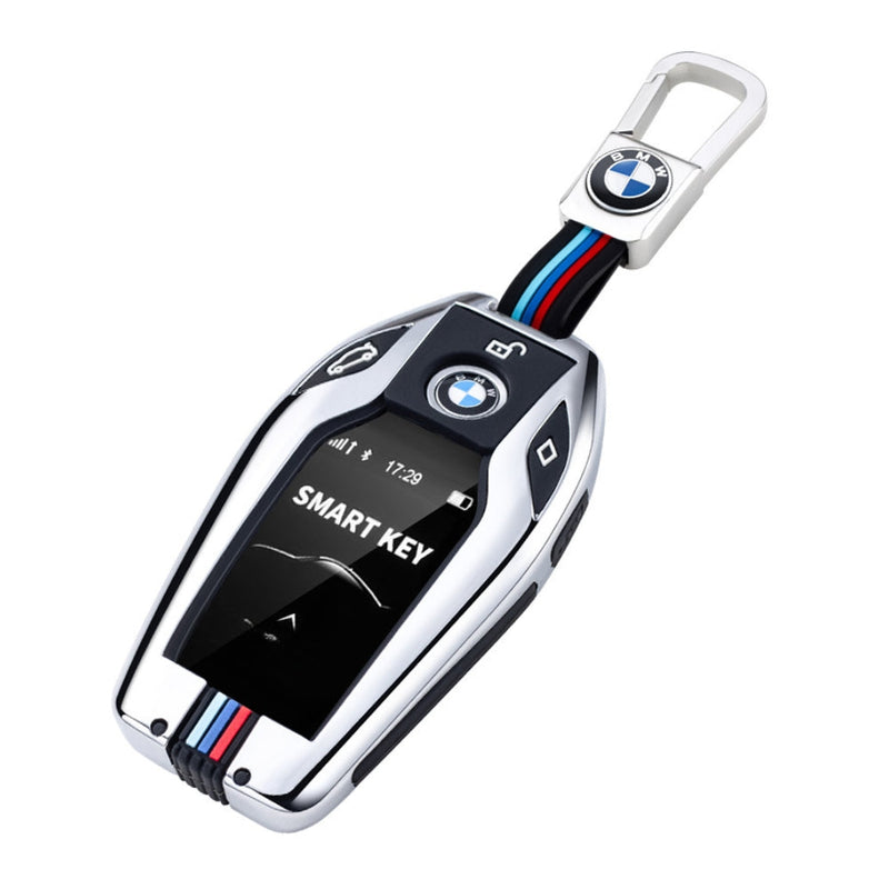 Load image into Gallery viewer, BMW Metal Shell &amp; Soft Silicone Full Protection Car Key Fob Case Cover For 5, 6, 7 Series, X3, X5, X6, X7
