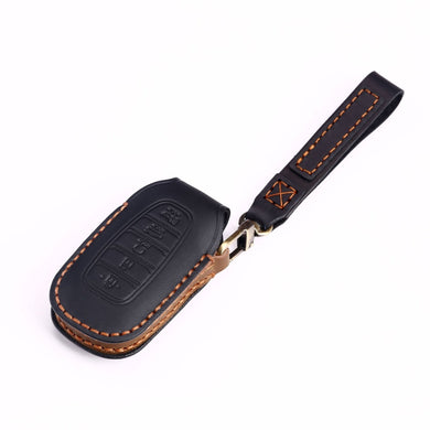 Hyundai Handcrafted Genuine Leather Car Key Fob Protective Case Cover For Santa Fe, Tucson, Palisade, Kona, Santa Fe, Azera