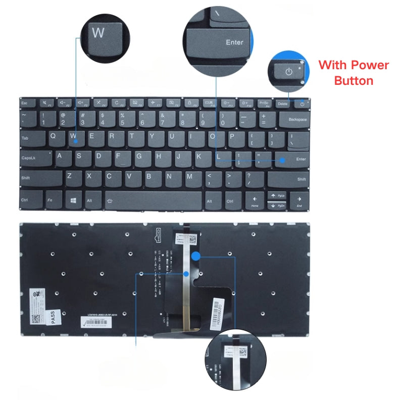 Load image into Gallery viewer, Lenovo Yoga 520-14IKB IdeaPad FLEX5-1470 - Keyboard With Back Light US Layout Replacement Parts - Polar Tech Australia
