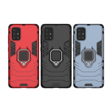 Samsung Galaxy A51 5G (SM-A516) - Heavy Duty Armor Case With Ring Holder Stand