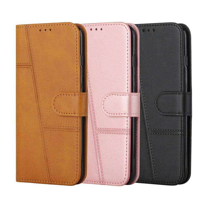Cargue la imagen en el visor de la galería, Google Pixel 6 Pro - Stitching Calf Texture Buckle Leather Phone Case
