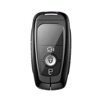 Ford Alloy + Leather Protection Car Key Fob Case Cover For Ranger, Wildtrak, Everest, Explorer, Ecosport, Edge, Escape, Focus, Fiesta, Mustang