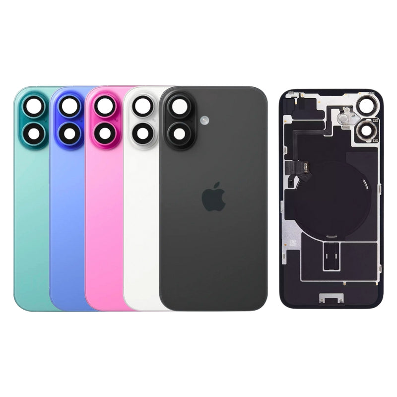 Load image into Gallery viewer, [Assembly With Flex] Apple iPhone 16 Plus - Back Rear Glass With Steel Plate With Wireless NFC Charging MagSafe Magnet &amp; Flashlight Flex - Polar Tech Australia
