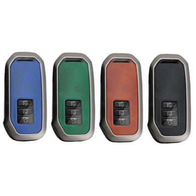 Kia Zinc Alloy + Leather Car Key Fob Cover Case For Sportage, Ray, Sorento, Soul, Telluride, Cerato, K5, K8