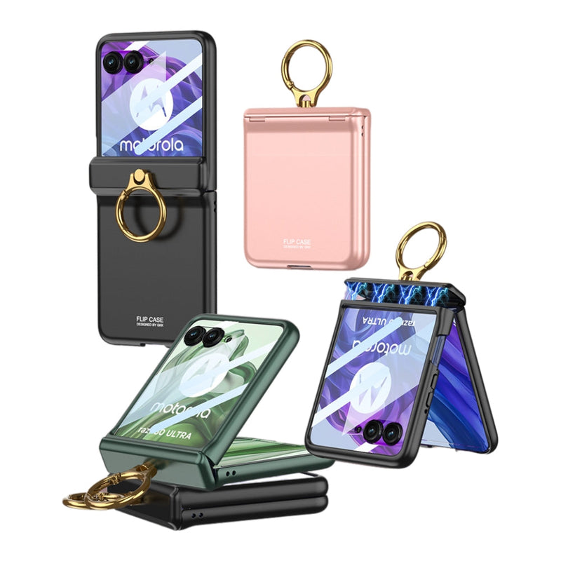 Load image into Gallery viewer, [With Ring Stand] Motorola Razr 50/Ultra - Magnetic Hinge Shockproof Phone Case - Polar Tech Australia
