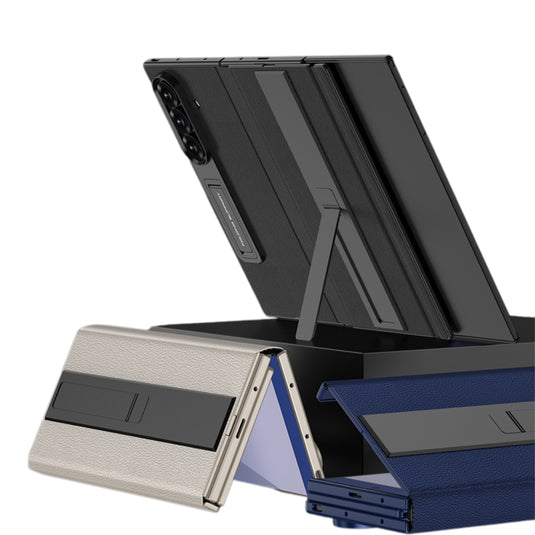Samsung Galaxy Z TriFold - Business Flip Leather Cover with Integrated Screen Protector and Stand