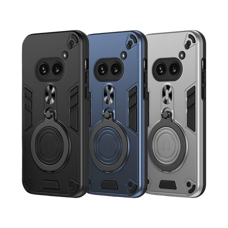 Chargez l&#39;image dans la visionneuse de la galerie, Nothing Phone (2) - Metal Ring 360 Degree Rotating Holder PC Hybrid TPU Phone Case
