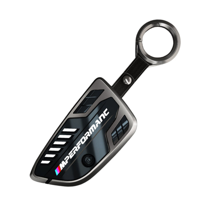 Load image into Gallery viewer, BMW Carbon Fiber Metal Protective Car Key Fob Case Cover For 1, 3, 4, 5, 6 Series, X3, X5, X6, X7
