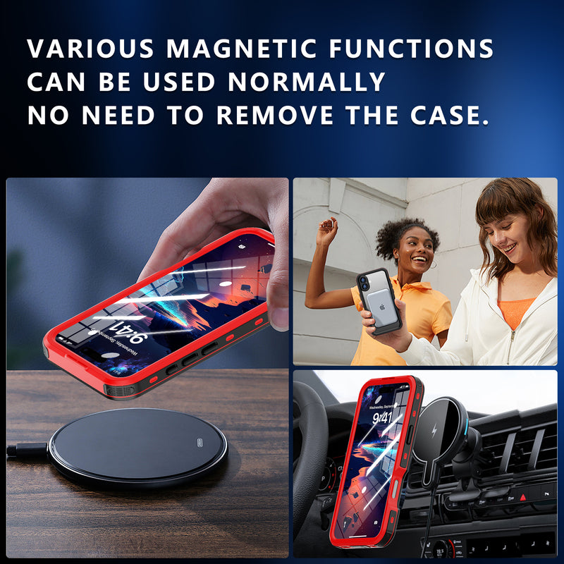 Cargue la imagen en el visor de la galería, [MagSafe Compatible][DUP Series] Apple iPhone 16 / 16 Plus / 16 Pro / 16 Pro Max Redpepper IP68 Waterproof Heavy Duty Tough Armor Case - Polar Tech Australia
