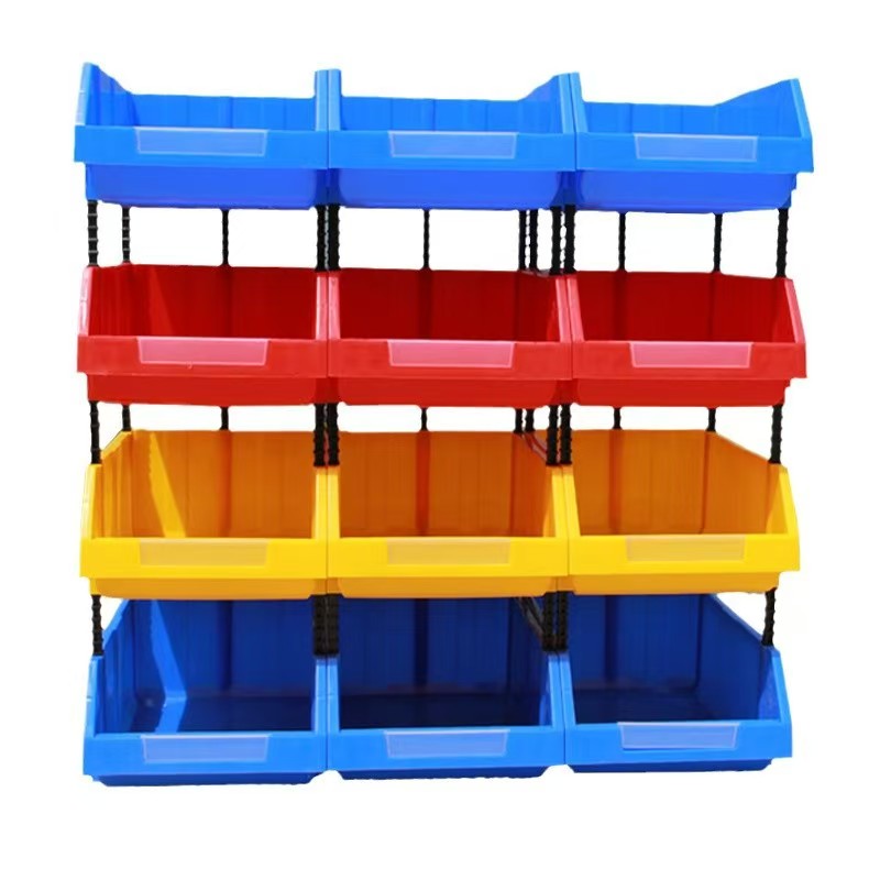 Load image into Gallery viewer, [#C3][460*300*180mm] Stack-n-hang Heavy Duty DIY Warehouse Stackable Tools Parts Organizing Storage Box Shelf
