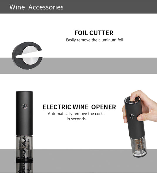 [4 in 1] Wine Accessories Gift Box Luxury Wine Decanter & Opener