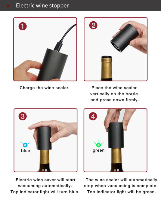 [4 in 1] Wine Accessories Gift Box Luxury Wine Decanter & Opener