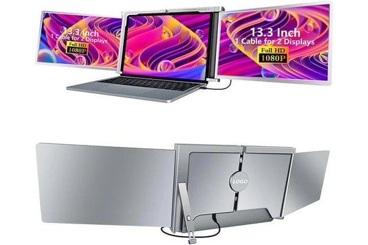 Universal Portable FHD Triple-Screen Monitor Laptop Expansion Screen For 13-17 inch Laptop & MacBook - Polar Tech Australia