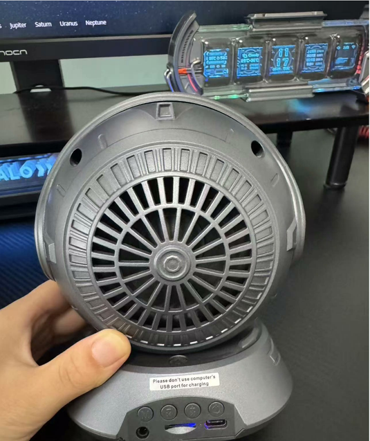 Magnetic Fluid Speaker, Dancing Ferrofluid Music Rhythm Lamp, 360° Surround Sound Touch Wireless Bluetooth Speaker Living Room Desktop