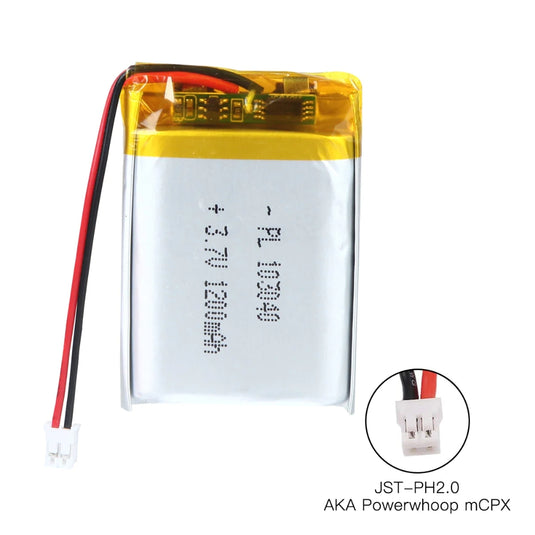 [PH2.0-JST Connector][103040] Universal 1200mAh 3.7V Rechargeable Li-Ion Lithium Polymer Battery - Polar Tech Australia