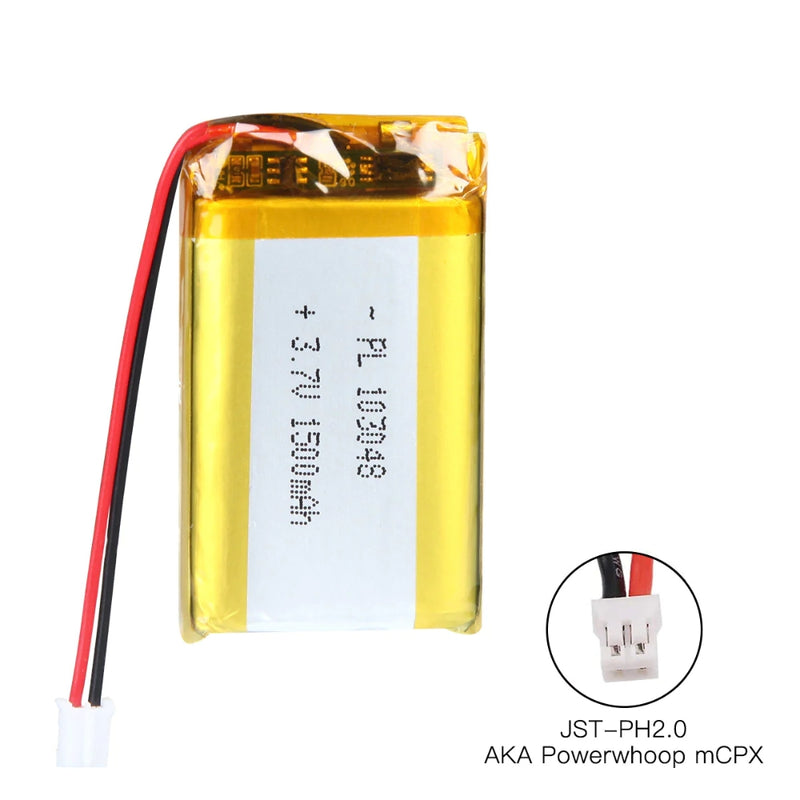 Load image into Gallery viewer, [PH2.0-JST Connector][103048] Universal 1500mAh 3.7V Rechargeable Li-Ion Lithium Polymer Battery - Polar Tech Australia
