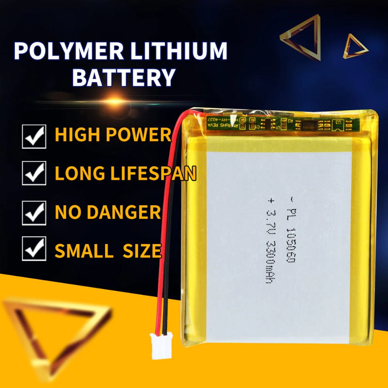 Load image into Gallery viewer, [PH2.0-JST Connector][105060] Universal 3300mAh 3.7V Rechargeable Li-Ion Lithium Polymer Battery - Polar Tech Australia
