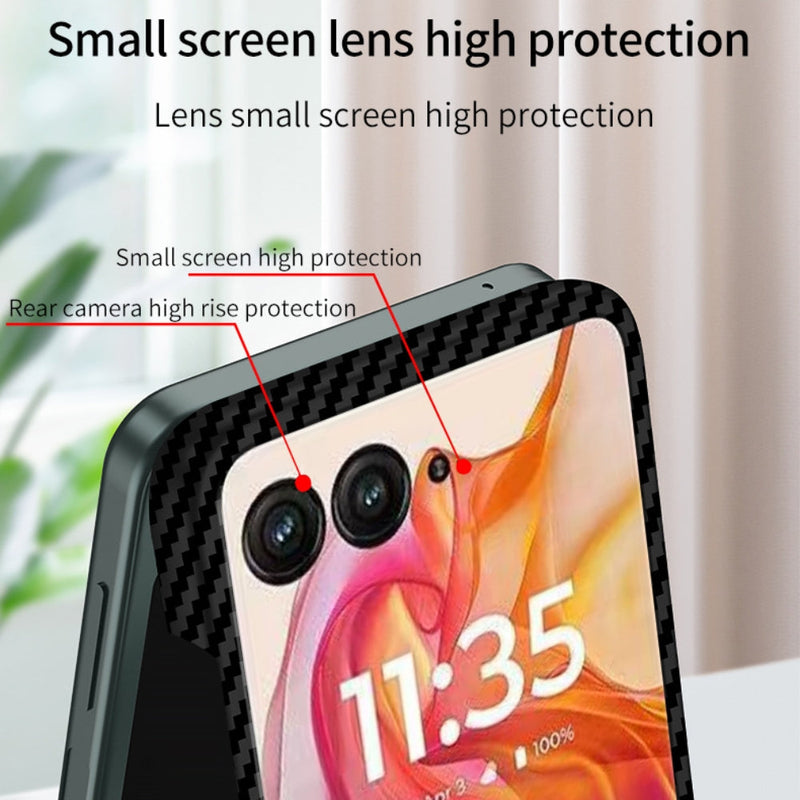 Cargue la imagen en el visor de la galería, [360° Rotating Bracket] Motorola Razr 40/Ultra - Carbon Fiber Style MagSafe Magnetic Shockproof Protective Case - Polar Tech Australia
