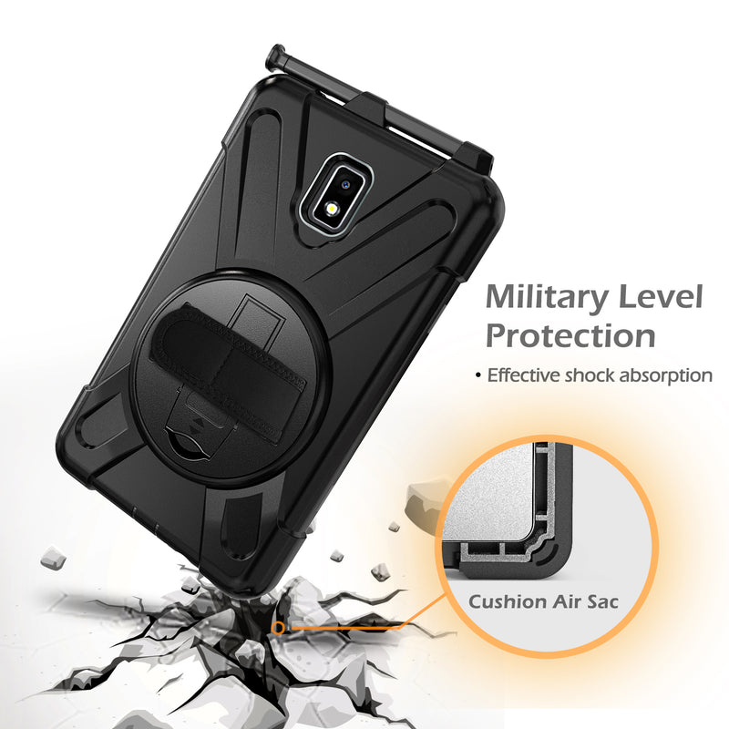 Chargez l&#39;image dans la visionneuse de la galerie, Samsung Galaxy Tab Active 2 8&quot; 2017 (T390/T395) Heavy Duty 360 Degree Rotate Stand Hand Strap Case - Polar Tech Australia
