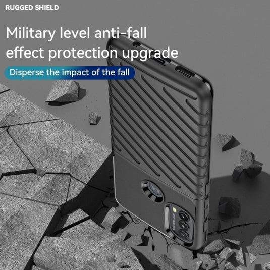 Motorola Moto E20/E30/E40 - Thunder Series Twill Texture Thickened Anti-fall Protection TPU Case - Polar Tech Australia
