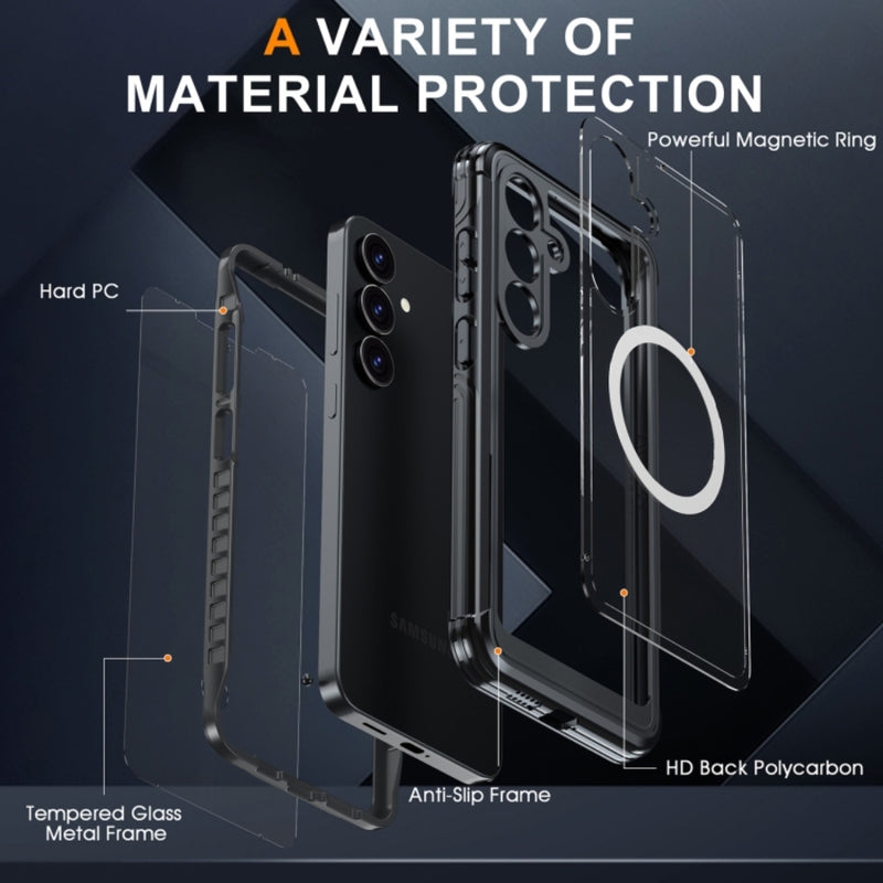 Load image into Gallery viewer, Samsung galaxy S24 5G (SM-S921) - Tempered Glass MagSafe Phone Case
