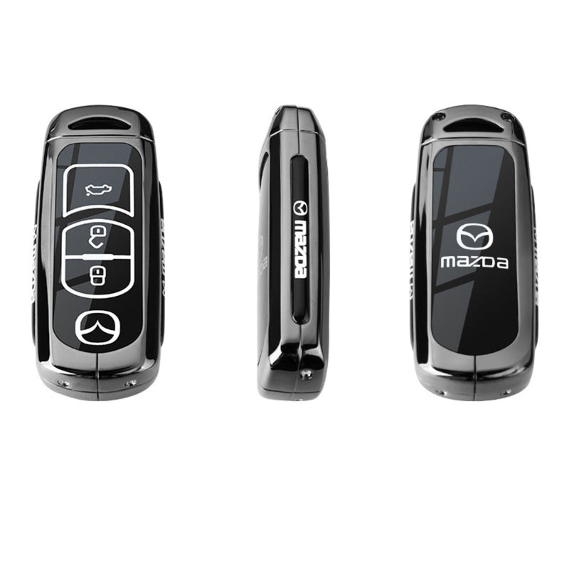 Cargue la imagen en el visor de la galería, Mazda Zinc Alloy Car Key Fob Protective Case Cover For CX5, CX3, CX30, CX7, CX9, Mazda 2, 3, 6
