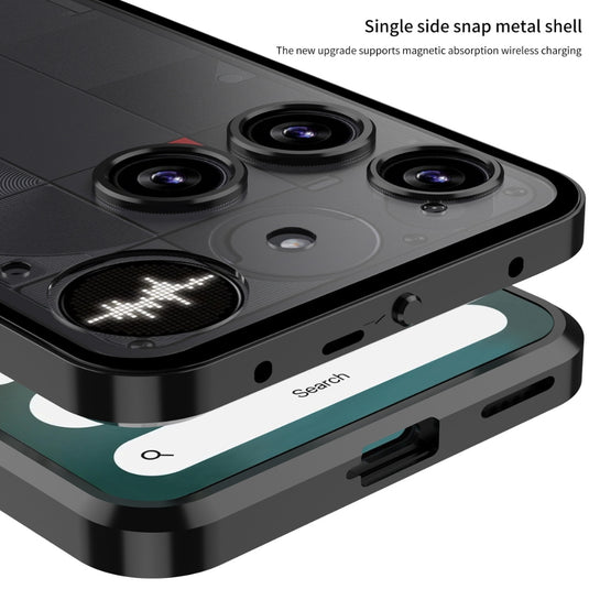 Nothing Phone (3) - Snap Buckle Metal Frame Frosted Phone Case - Polar Tech Australia