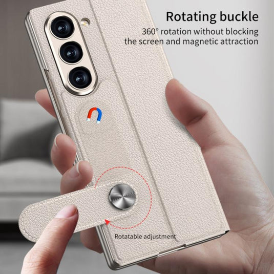 Samsung Galaxy Z Fold7 5G - GKK Integrated Flip Leather Phone Case