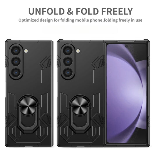 Samsung Galaxy Z Fold 6 (SM-F956) - Shockproof Magnetic Ring Kickstand Case