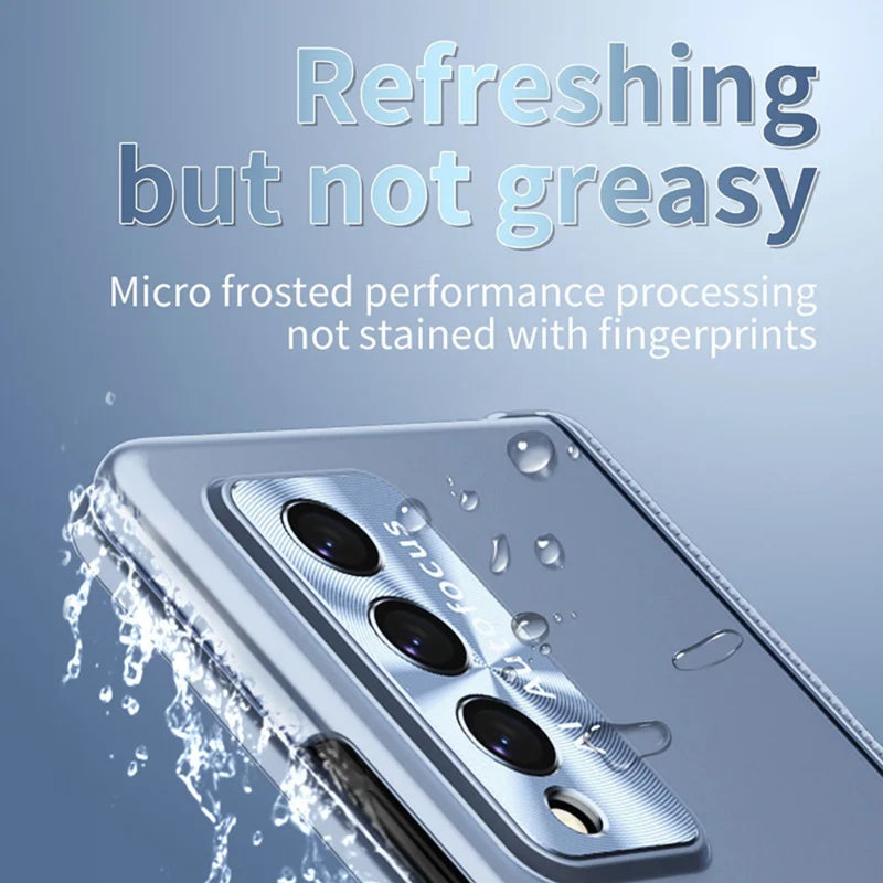 Chargez l&#39;image dans la visionneuse de la galerie, [With Pen Slot] Samsung Galaxy Z Fold 3 (SM-F926) - Full Coverage Electroplated Magnetic Hinge Shockproof Protective Case
