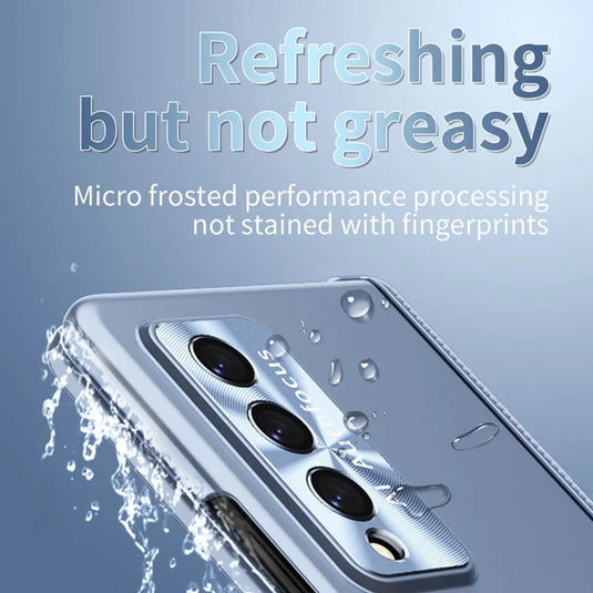 [With Pen Slot] Samsung Galaxy Z Fold 3 (SM-F926) - Full Coverage Electroplated Magnetic Hinge Shockproof Protective Case