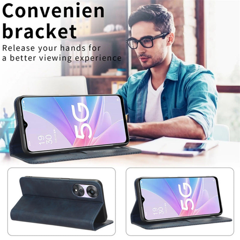 Chargez l&#39;image dans la visionneuse de la galerie, Nokia C210 - Magnetic Buckle Retro Texture Leather Phone Case
