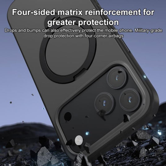 Apple iPhone 17 Pro - Contrast Color Rotation Holder Magsafe Phone Case