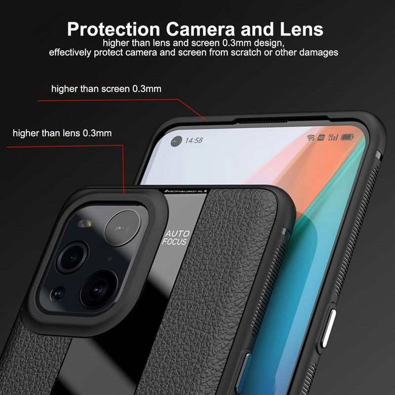 Chargez l&#39;image dans la visionneuse de la galerie, OPPO Find X5/Pro - Luxurious Litchi-Texture Silicone Protective Case - Polar Tech Australia
