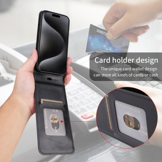 Honor Magic7 (PTP-AN00) - Magnetic Vertical Flip Leather Phone Case