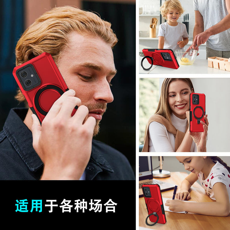 Load image into Gallery viewer, [Ring Rotating Stand] Motorola Moto E14/G14 - Shield Shockproof Rugged Heavy Duty Case - Polar Tech Australia
