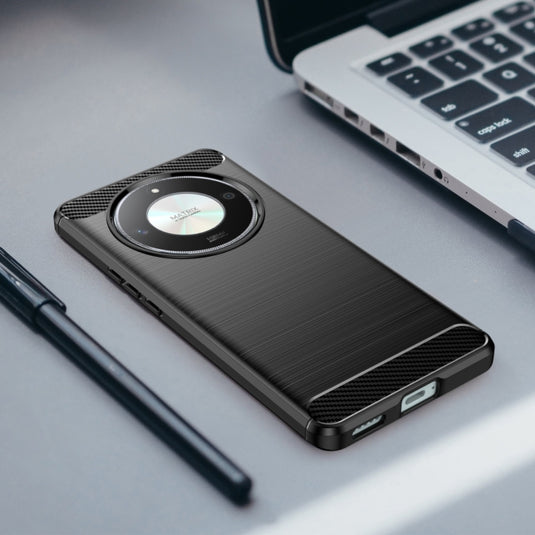 Honor Magic6 Lite (ALI-NX3) - Carbon Fiber Brushed Texture TPU Phone Case