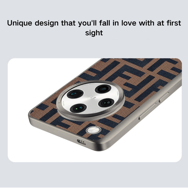 Cargue la imagen en el visor de la galería, OPPO Find X8 Ultra (PKJ110, PKU110) - Electroplated Trendy Brand Plain Leather Fashion Phone Case - Polar Tech Australia
