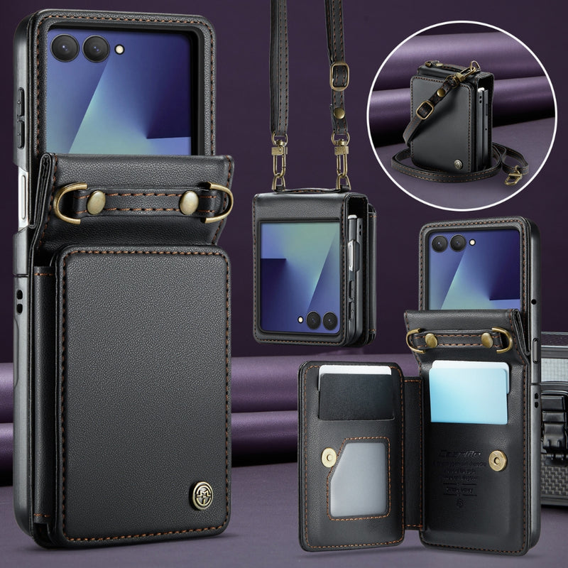 Cargue la imagen en el visor de la galería, Samsung Galaxy Z Flip7 5G - Card Slots Holder RFID Anti-theft Phone Case

