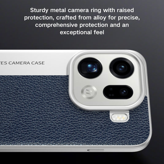 OPPO Find X9 - Camera-Style Leather Texture Shockproof & Stylish Hard Shell