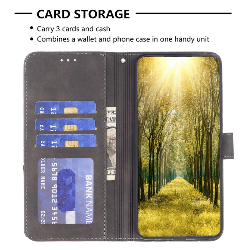 Load image into Gallery viewer, Apple iPhone 17 - Rhombus Texture Magnetic Leather Phone Case
