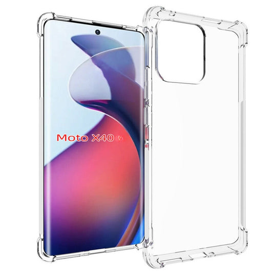 Motorola Moto X40 - AirPillow Cushion Transparent Soft Clear TPU Four Corners Protective Case - Polar Tech Australia