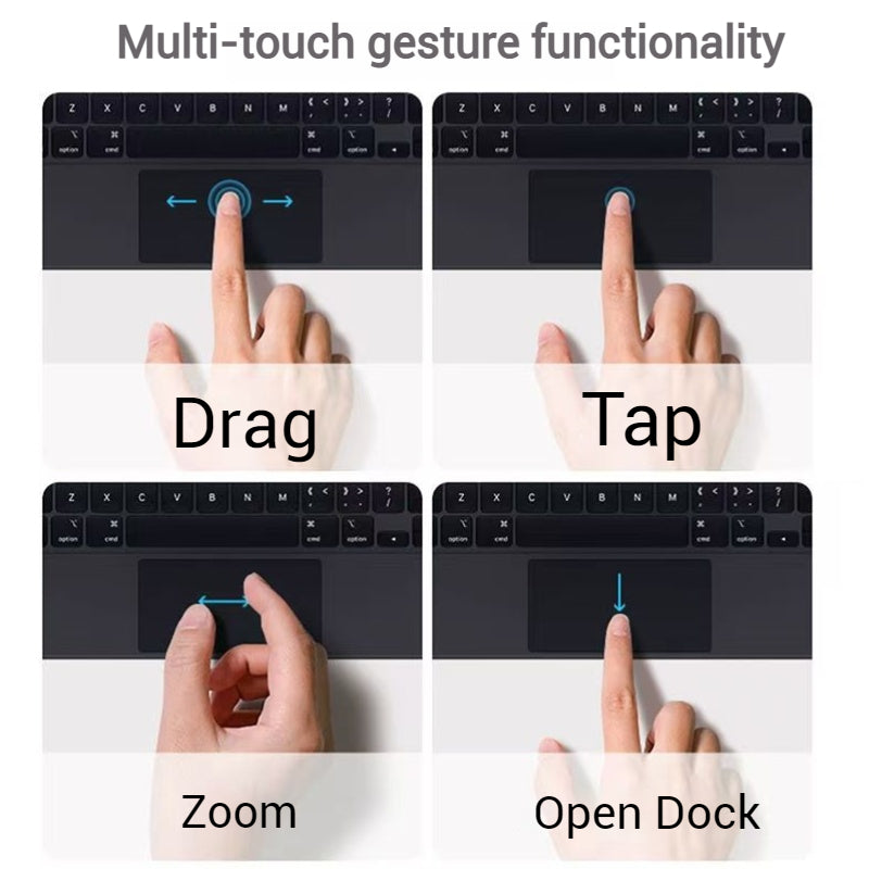 Load image into Gallery viewer, [With Touchpad][Magic Keybord] Apple iPad Pro 13-inch 7th Gen (2024) Smart Multi-Touch Trackpad Magnetic Wireless Keyboard Case With RGB Backlit - Polar Tech Australia
