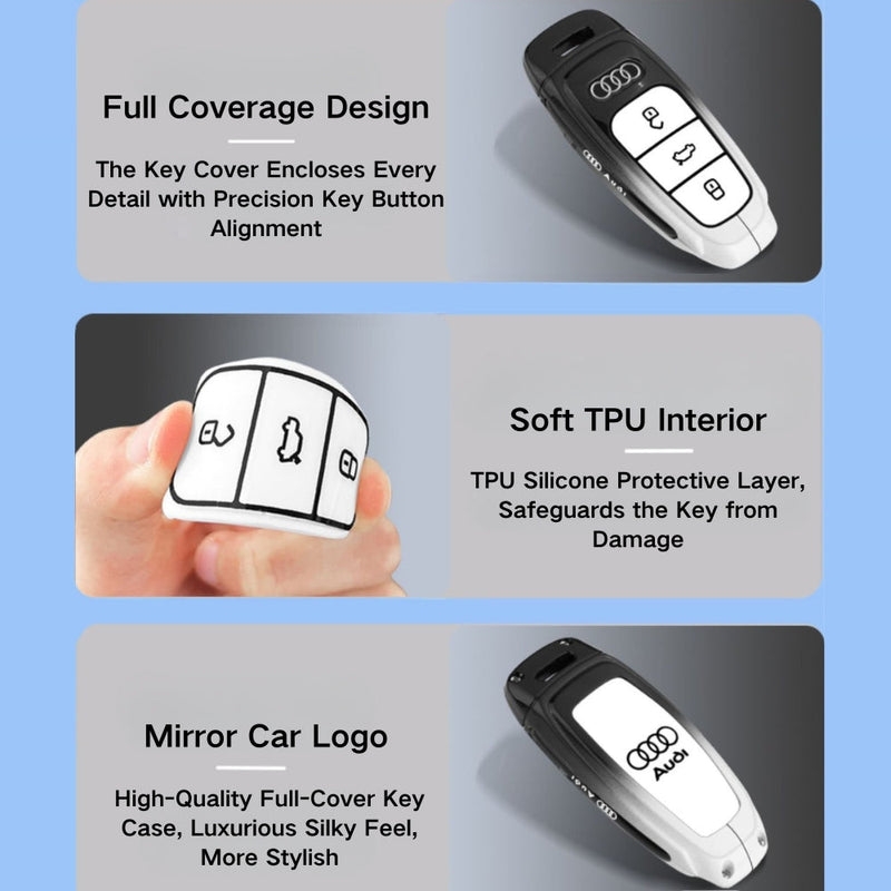 Chargez l&#39;image dans la visionneuse de la galerie, Audi Stylish with Cool Shockproof Car Key Protective Fob Case Cover For A3, A4, A5, A6, Q2, Q3, Q5, Q7, Q8, e-tron
