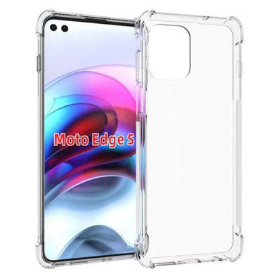 Motorola Moto Edge S - AirPillow Cushion Transparent Soft Clear TPU Four Corners Protective Case - Polar Tech Australia