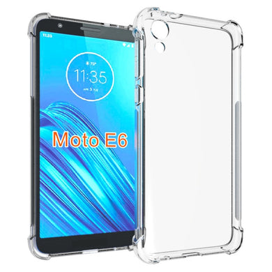 Motorola Moto E6 - AirPillow Cushion Transparent Soft Clear TPU Four Corners Protective Case - Polar Tech Australia